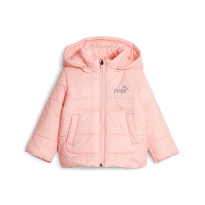 Shop Puma Minicats Toddlers' Hooded Padded Jacket In Peach Smoothie