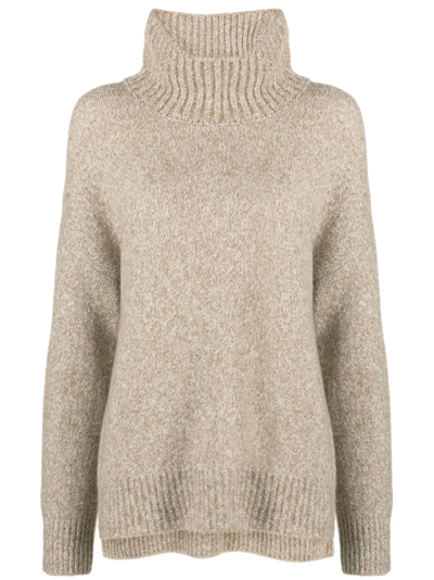 Shop Lisa Yang Neutral Elwinn Roll-neck Cashmere Sweater In Neutrals