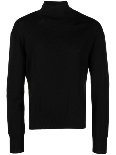 Shop Lemaire Roll Neck Wool Sweater - Men's - Wool In Black