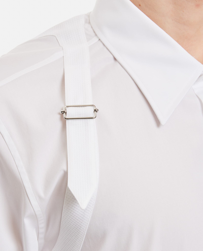 Shop Alexander Mcqueen Harness Cotton Shirt In White