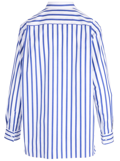 Shop Comme Des Garçons Shirt Striped Popeline Shirt In Multicolor