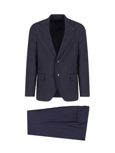 Shop Lardini Suit In Blue