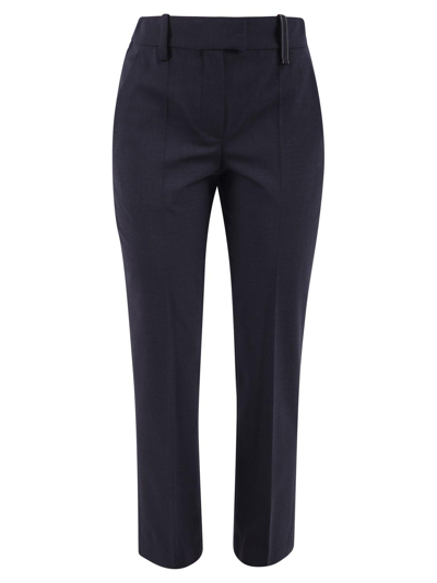Shop Brunello Cucinelli Tailored Cropped Pants In Grey