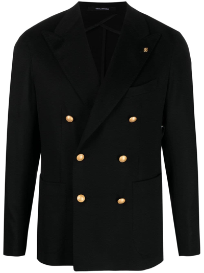 Shop Tagliatore Double Breasted Jacket In Black