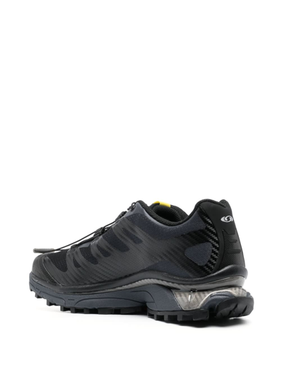 Shop Salomon Xt-4 Og Sneakers In Black Ebony Silver Metallic