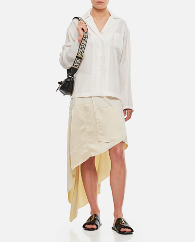 Shop Jw Anderson Asymmetric Skirt In White