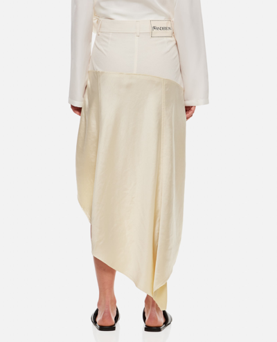 Shop Jw Anderson Asymmetric Skirt In White