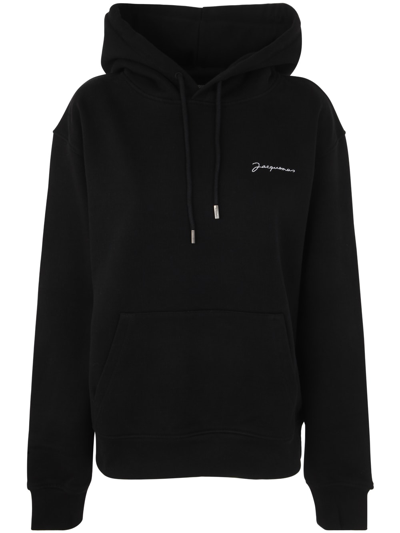 Shop Jacquemus Le Sweatshirt Brode In Black