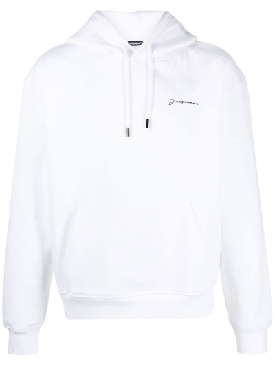 Shop Jacquemus Le Sweatshirt Brode In White