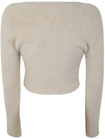 Shop Jacquemus La Maille Neve Manches Lo In Off White