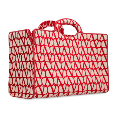 Shop Valentino Garavani Le Troisieme Tote Bag In Red