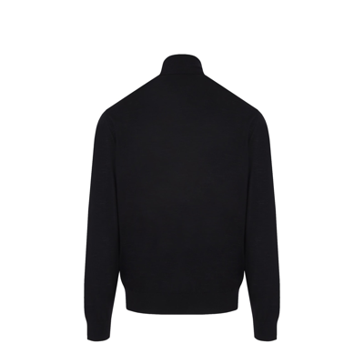 Shop Prada Wool Logo Sweater In Black