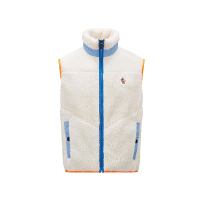 Shop Moncler Grenoble Logo-patch Fleece Vest In White