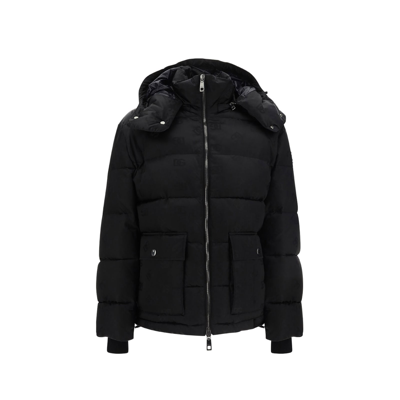 Shop Dolce & Gabbana Logo Padded Jacket In Black