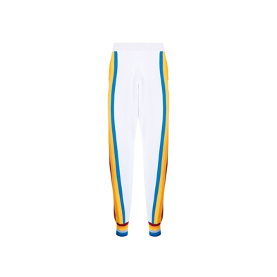 Shop Casablanca Striped Track Pants In White