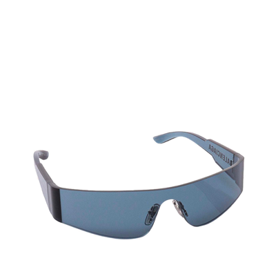 Shop Balenciaga Mono Rectangle Sunglasses In Blue