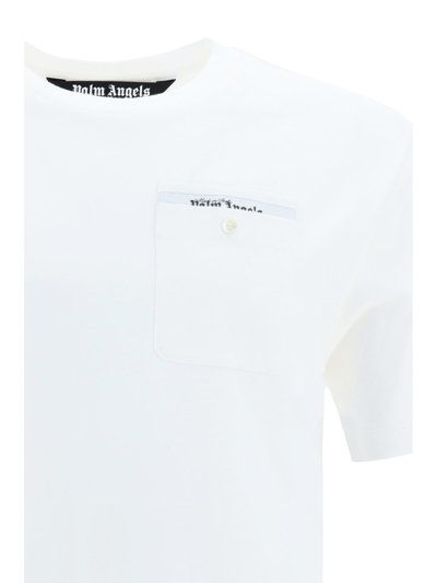 Shop Palm Angels T-shirt In White Off