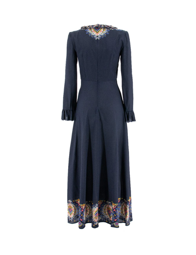 Shop Etro Dress In Blu