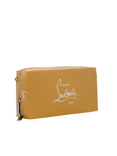 Shop Christian Louboutin Brown Leather Kraftilou Clutch Calf Paris Kraft Handbag