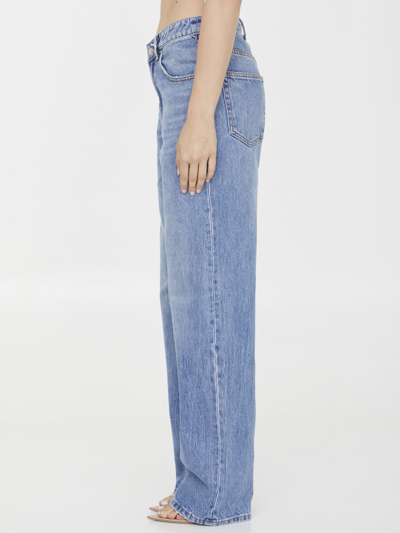 Shop Alexander Wang Asymmetrical Jeans With Bikini In Blue