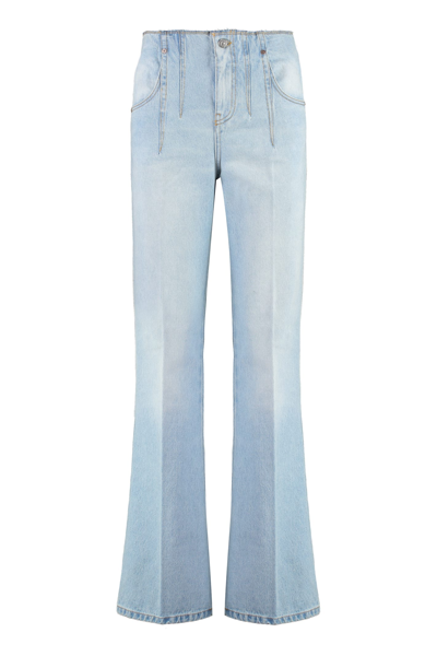 Shop Victoria Beckham High-rise Flared Jeans In Denim