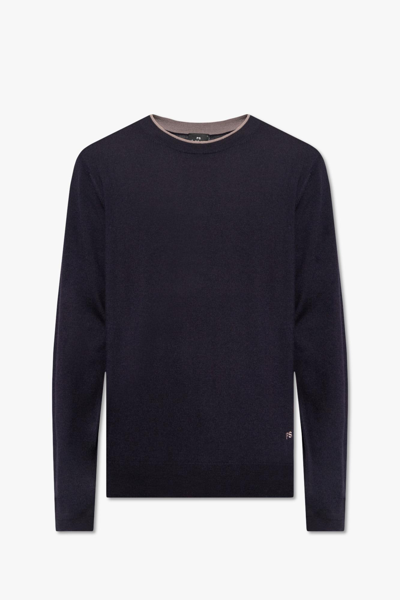 Shop Ps By Paul Smith Wool Sweater In Blu Navy