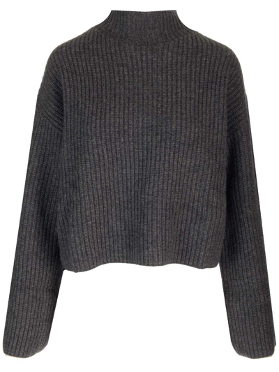 Shop Loulou Studio Ribbed Cashmere Sweater In Grey