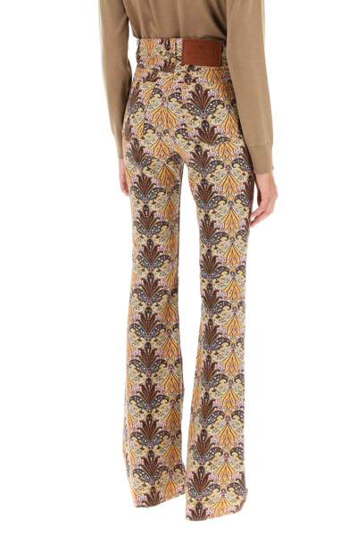Shop Etro Bootcut Jeans With Paisley Pattern In Multi