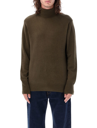 Shop Aspesi High-neck Wool Sweater In Green