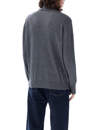 Shop Aspesi High-neck Wool Sweater In Grey