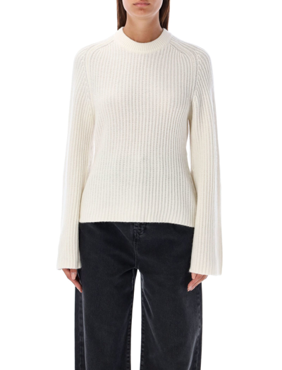 Shop Loulou Studio Kota Bell Sleeve Knit Sweater In Ivory