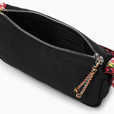 Shop Lanvin Black Mini Bag With Multicoloured Handle