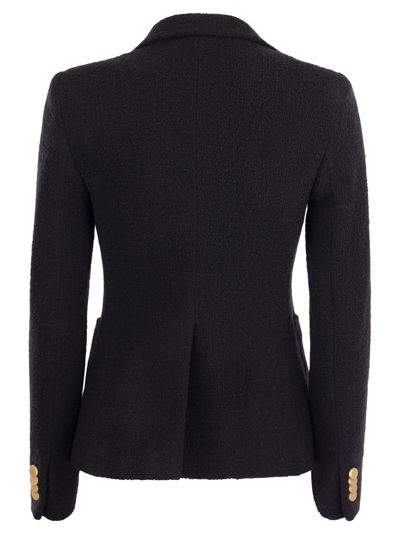 Shop Tagliatore Debra - Terrycloth Jacket In Black