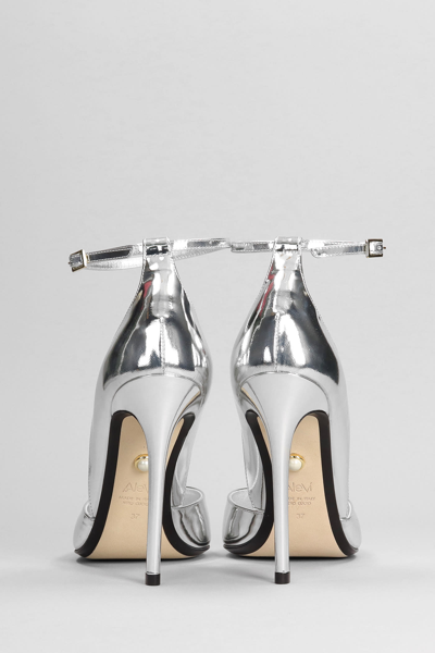 Shop Alevì Camilla 110 Pumps In Silver Patent Leather