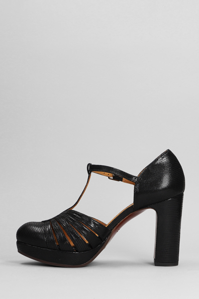 Shop Chie Mihara Yeilo Pumps In Black Leather