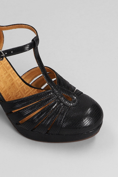 Shop Chie Mihara Yeilo Pumps In Black Leather