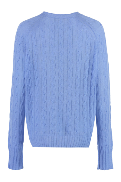 Shop Etro Cashmere Crew-neck Sweater In Light Blue