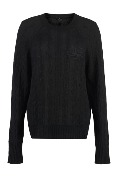 Shop Etro Cashmere Crew-neck Sweater In Black