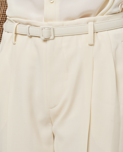 Shop Ralph Lauren Stamford Pleated Pants In White