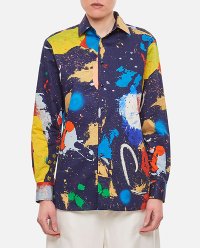 Shop Ralph Lauren Cotton Printed Shirt In Multicolour