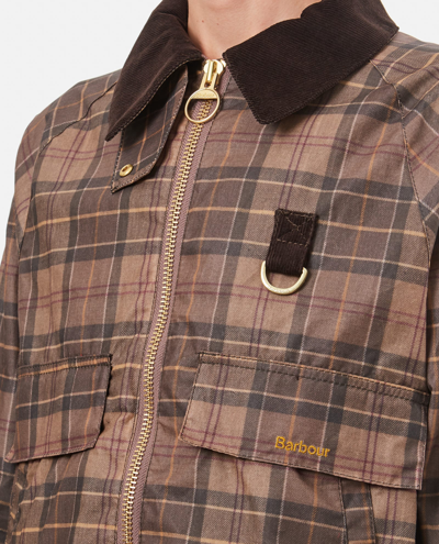 Shop Barbour Eddleston Cotton Waxed Jacket In Brown