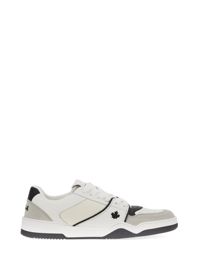 Shop Dsquared2 Sneaker With Logo In Bianco