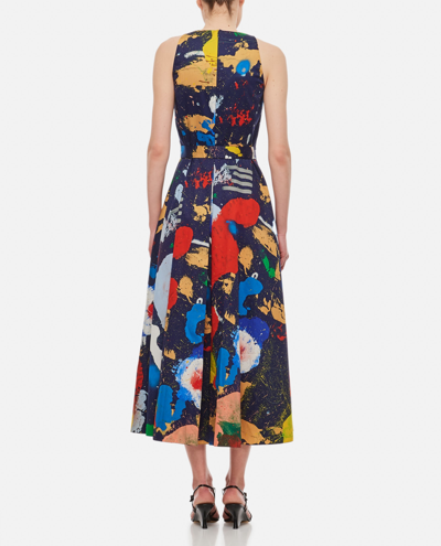 Shop Ralph Lauren Printed Midi Dress In Multicolour