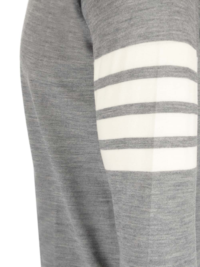 Shop Thom Browne Grey Merino Wool Sweater