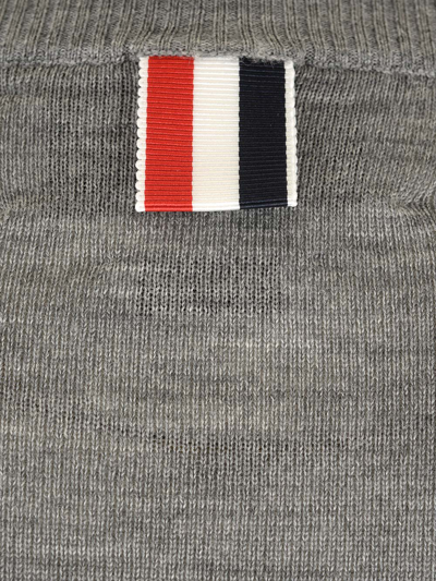 Shop Thom Browne Grey Merino Wool Sweater