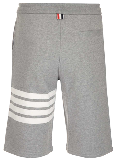 Shop Thom Browne Grey 4-bar Bermuda Shorts