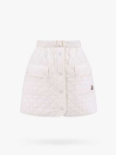Shop Moncler Woman Skirt Woman White Skirts