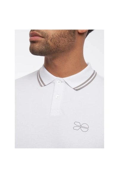 Shop Crosshatch Mens Tarquin Polo Shirt In White