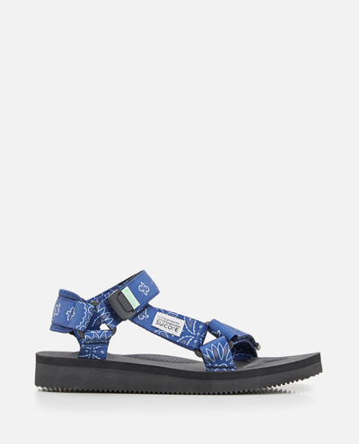 Shop Suicoke Depa Sandals In Blue