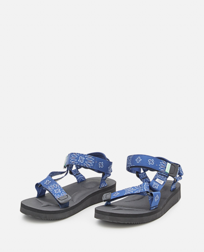 Shop Suicoke Depa Sandals In Blue